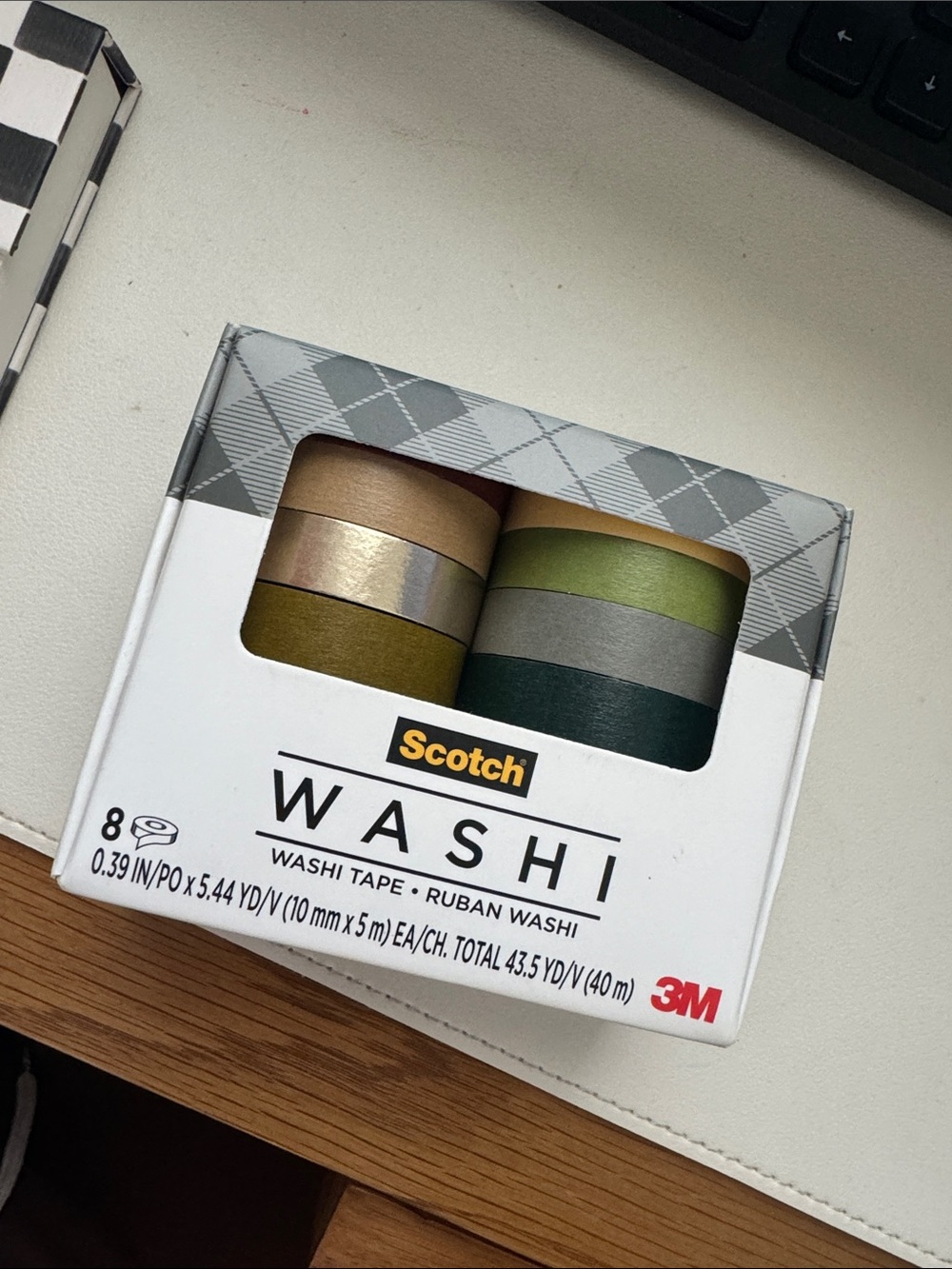 Scotch & Soda Metallic Gold, Silver, Olive, and Forest Green Washi Tape Set